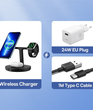 3 in 1 20W Magnetic Wireless Charger Stand For iPhone Holder