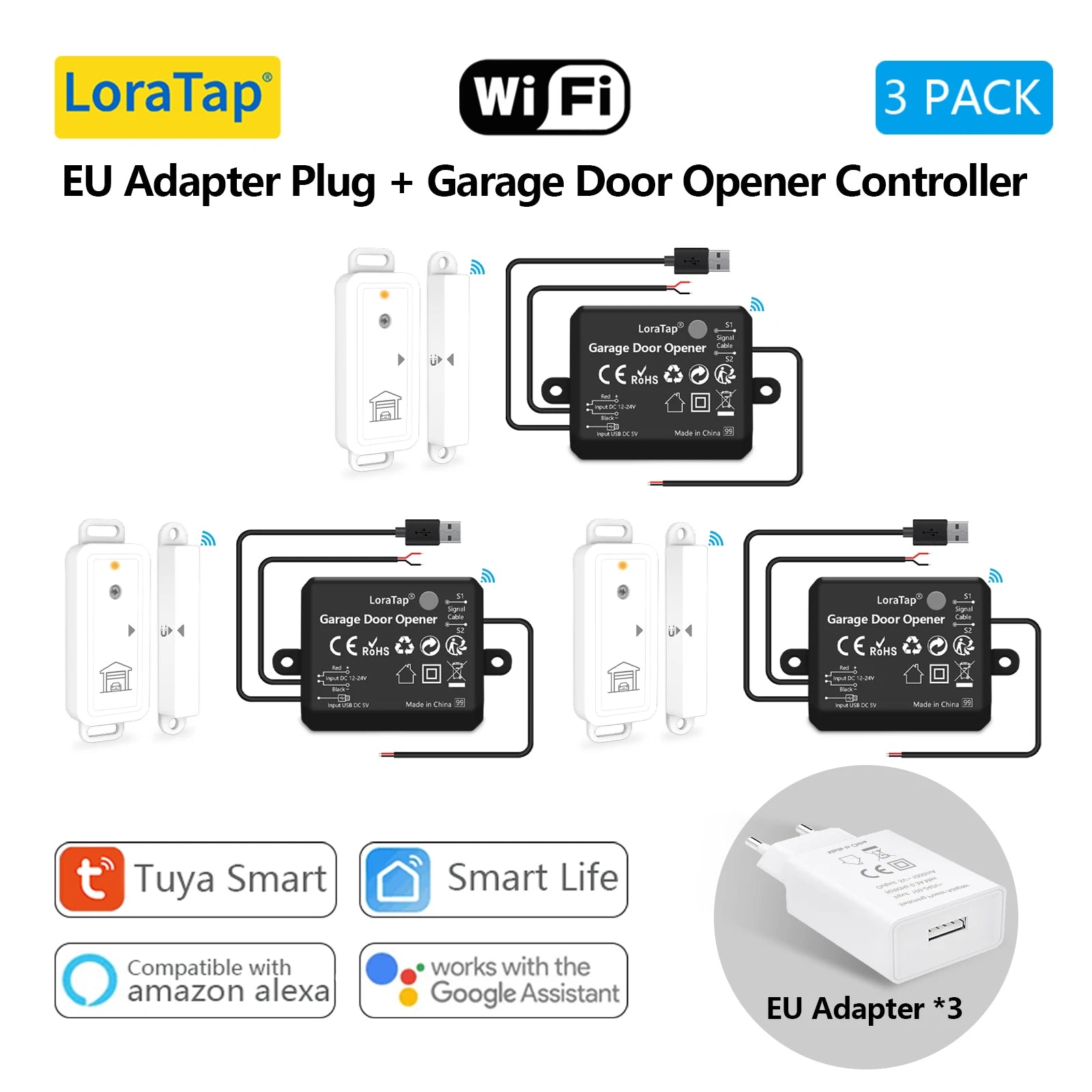 LoraTap Plastic HomeKit Smart Remote Control Garage Door Opener