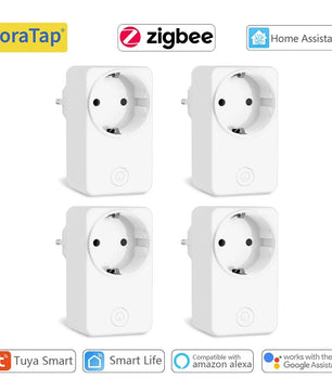 LoraTap 16A Power Plastic Remote Voice Control Plug Switch