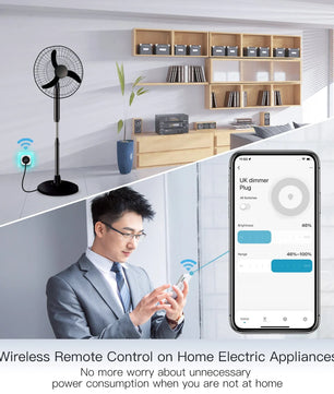 Moes Plastic Panel Voice Remote Control Smart Power Socket Plug