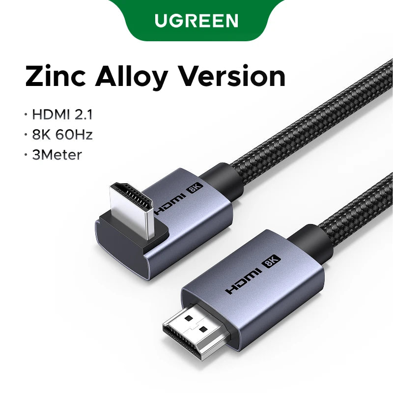 Ugreen 60Hz Ultra High Speed Right-Angle HDMI Cable