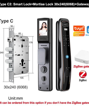 RayKube Aluminium Alloy Fingerprint Digital Smart Door Lock