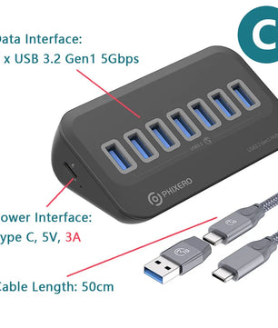 Aluminum Alloy USB 3.2 Type-C Multi Ports Docking Station HUB