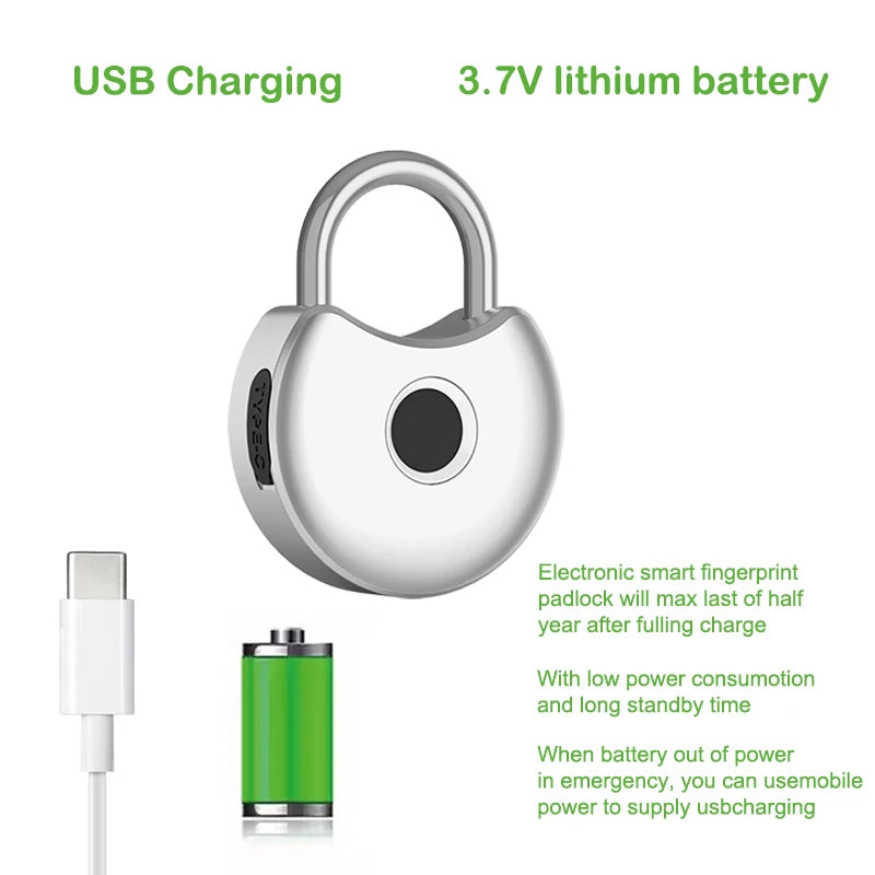 Stainless Steel IP65 Waterproof Smart Fingerprint Cabinet Door Lock