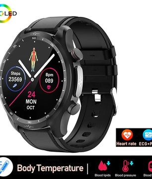 Alloy Waterproof Android Non-Invasive Round Shape Smartwatch