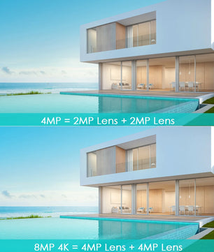 IP66 8MP Dual Lens Night Vision Auto Tracking Surveillance Camera