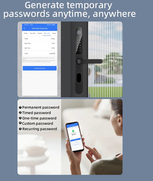 Aluminium Alloy Waterproof Bluetooth Reversible Handle Door Lock