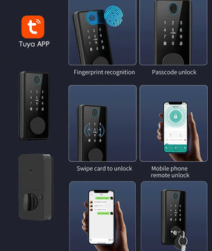 Zinc Alloy Fingerprint Bluetooth Deadbolt Reversible Password Lock
