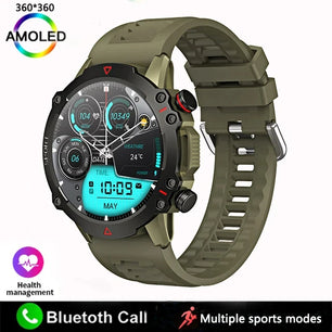 Silica Gel Waterproof Round Shaped Fitness Tracker Smartwatch