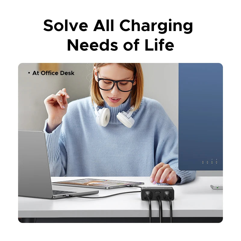 Ugreen 2500W Alloy 8 in 1 Power Strip USB Type-C Fast Charge