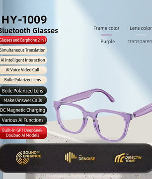 Bluetooth Compatible Wireless AI Intelligent Translation Touch Sunglasses
