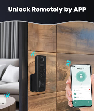 Moes Tuya Bluetooth Fingerprint Password Waterproof Door Lock