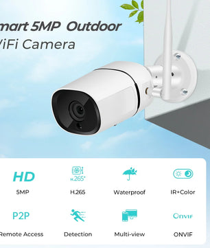 IP66 5MP 128G Outdoor Waterproof Surveillance Camera