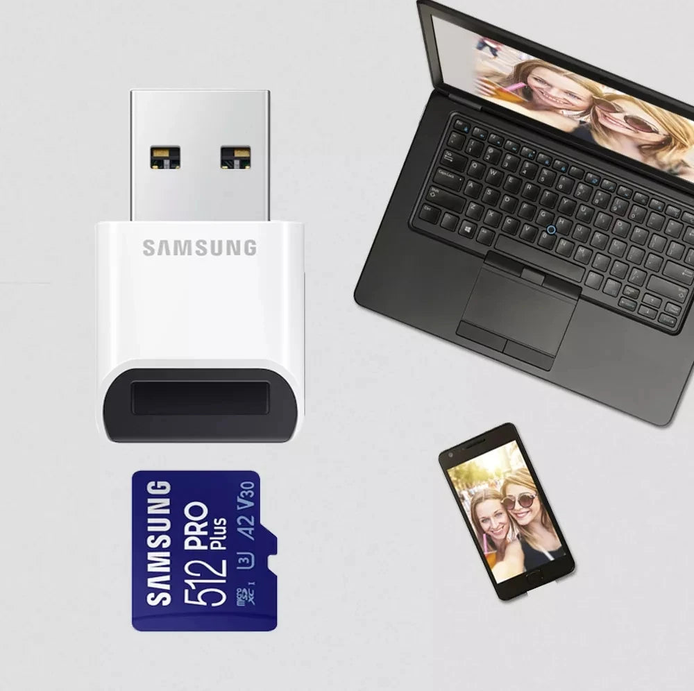 Samsung 128GB- 512GB MicroSDXC High Speed Memory Card Reader