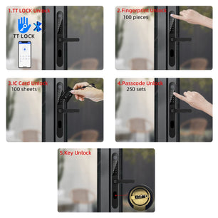 Aluminium Alloy Waterproof Bluetooth Reversible Handle Door Lock