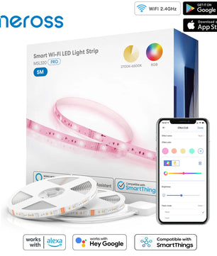 Meross Smart WiFi Compatible Alexa Google RGB LED Strip Lights