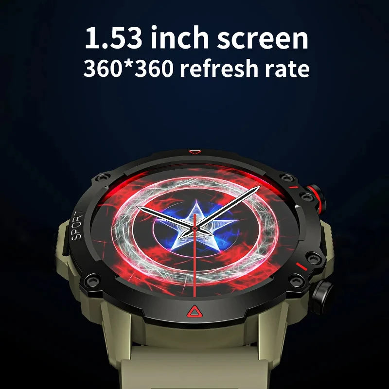 Silica Gel Waterproof Round Shaped Fitness Tracker Smartwatch