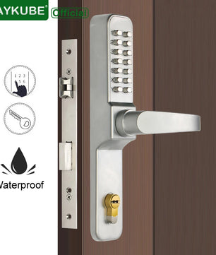 Aluminium Alloy Digital Mechanical Waterproof Left Push Door Lock