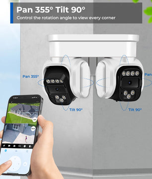 IP66 8MP Dual Lens 10X Digital Zoom Outdoor Surveillance Camera