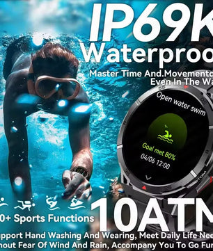 Silica Gel Amoled Display Waterproof Android Round Shaped Smartwatch