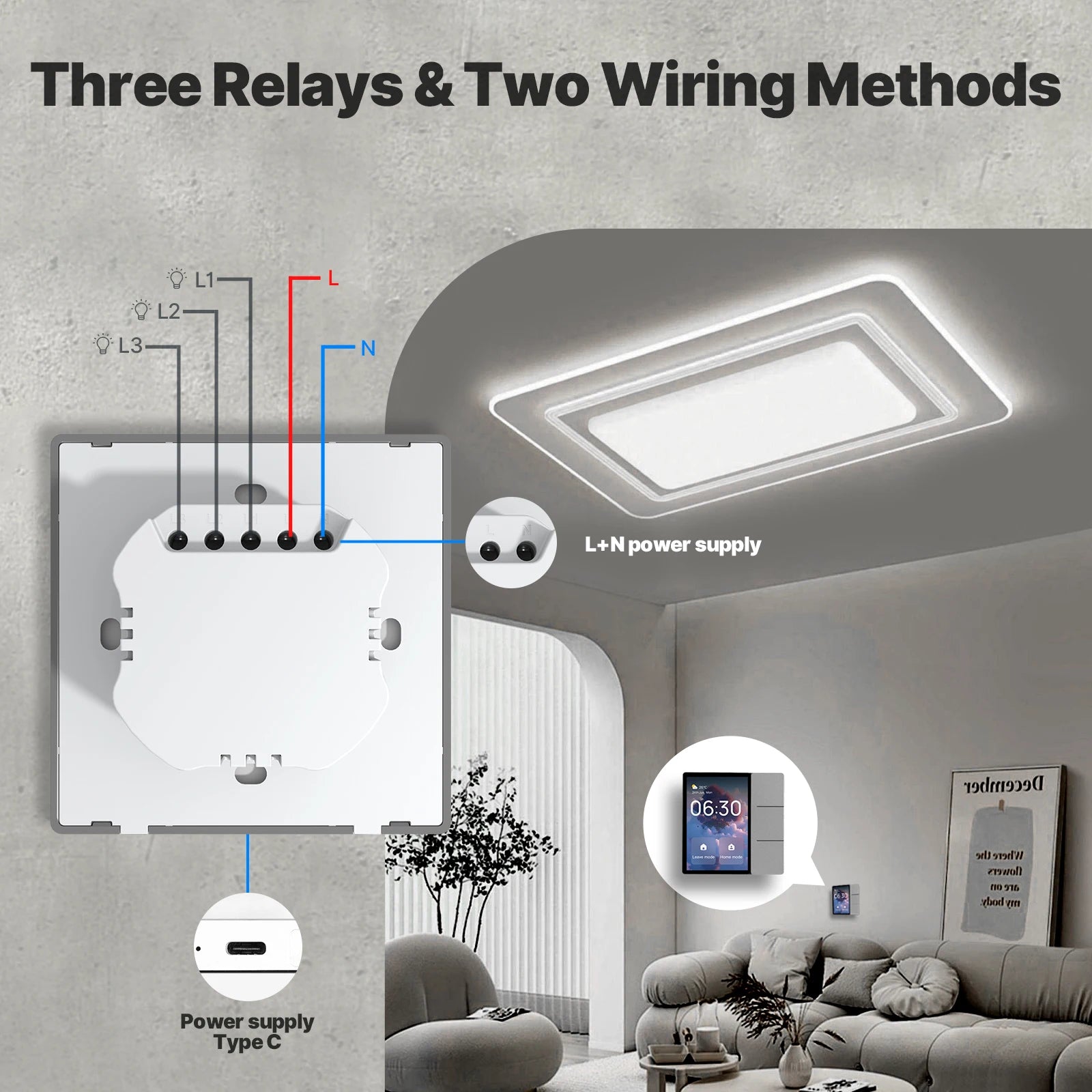 Moes Tuya 3.5" Smart Hub Touch Panel with Built-in Relays & Bluetooth