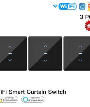 Moes 240V Plastic Curtain Motorized Roller Shutters Blinds Switch
