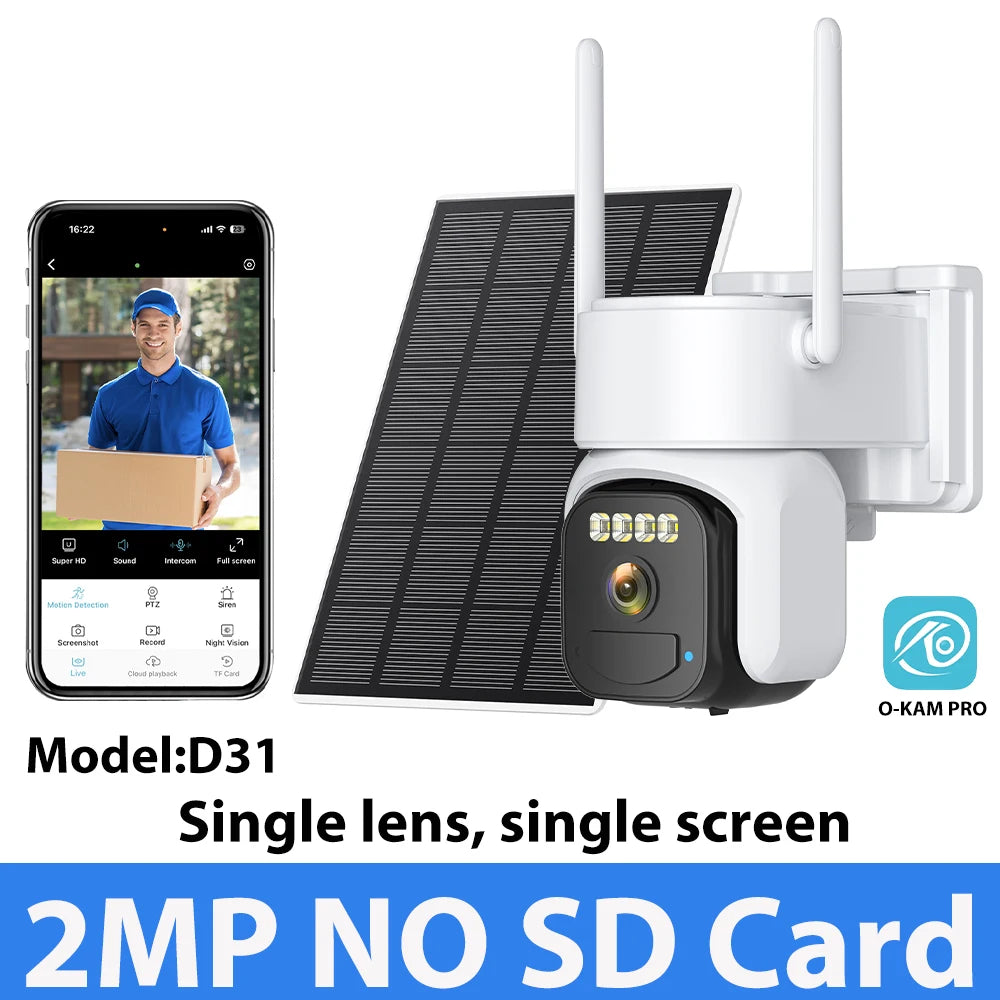 10MP 5K Wireless Solar Wifi Dual Lens Surveillance Camera