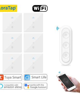 LoraTap 240V 600W Plastic WiFi Rolling Blinds Curtain Switch