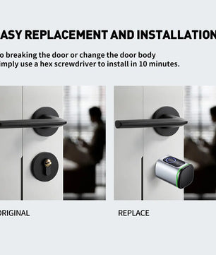 RayKube Aluminium Alloy Fingerprint Digital Smart Door Lock