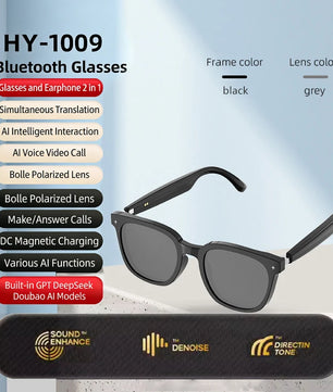 Bluetooth Compatible Wireless AI Intelligent Translation Touch Sunglasses
