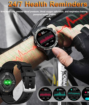 Silica Gel Waterproof Round Shaped Heart Rate Tracker Smartwatch