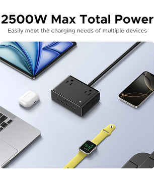 Ugreen 2500W Alloy 8 in 1 Power Strip USB Type-C Fast Charge