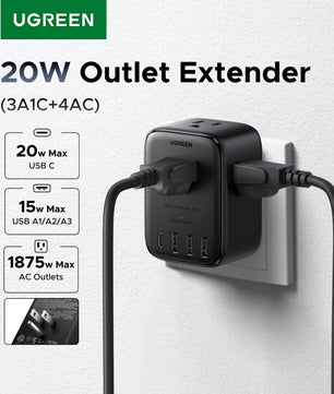 Ugreen Magflow Innovative Rocket 2 IN 1 Qi2 25W Wireless Wall Charger