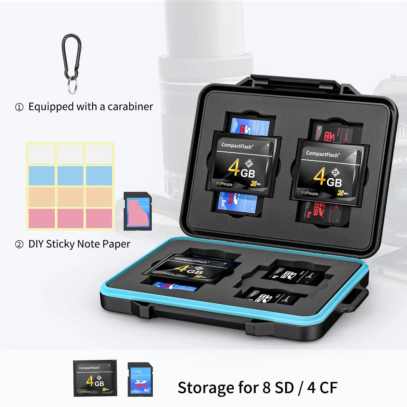 Plastic Waterproof Anti-Static Multifunction Micro SD Card Storage Box
