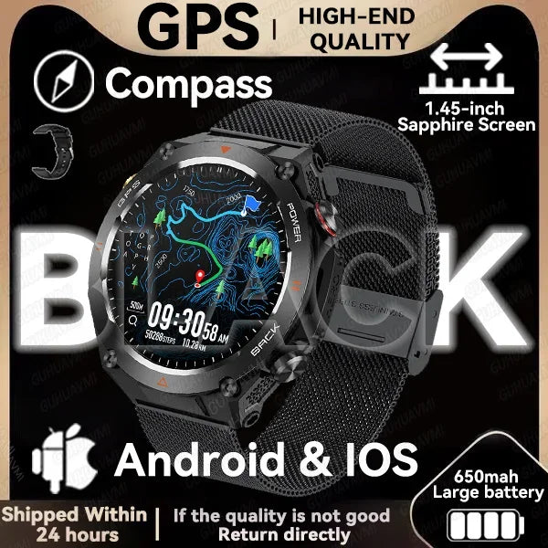 Silica Gel Waterproof Android Round Shaped Amoled Screen Smartwatch