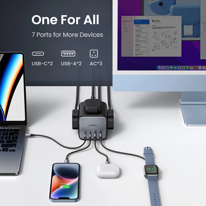 Ugreen 65W Alloy USB Type-C Car Fast Charger for Laptop