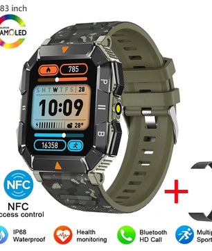 Silica Gel Waterproof Android Square Shaped Bluetooth Smartwatch