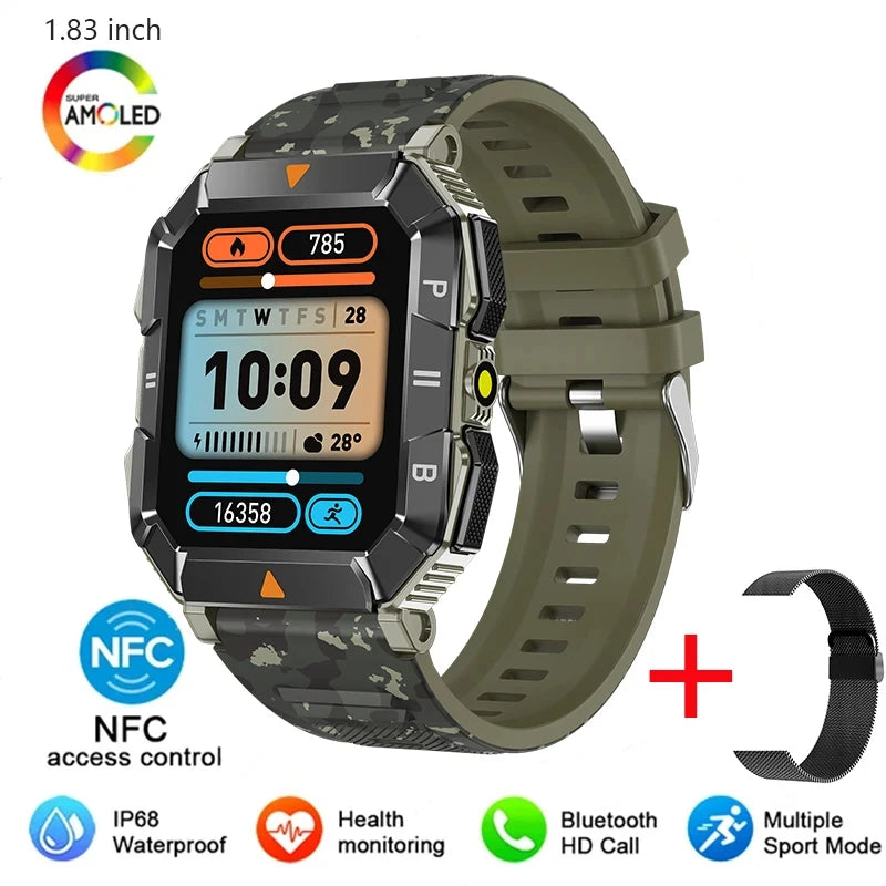 Silica Gel Waterproof Android Square Shaped Bluetooth Smartwatch