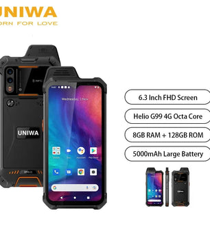 5000mAh 6.3'' 128GB Android W999 ATEX Waterproof Smartphone