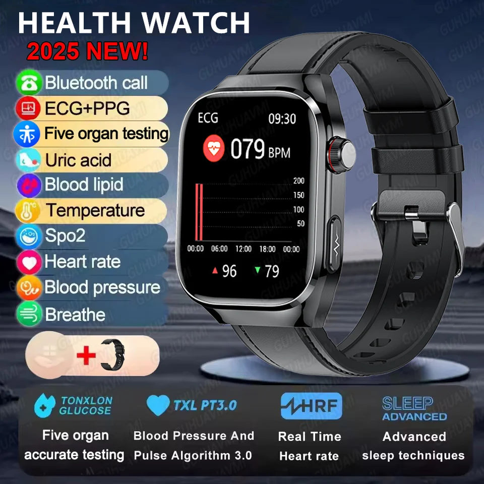 Fine Steel Waterproof Android Square Shaped Bluetooth Smartwatch