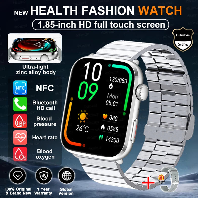 Rubber Waterproof Android Square Shaped Amoled Screen Smartwatch