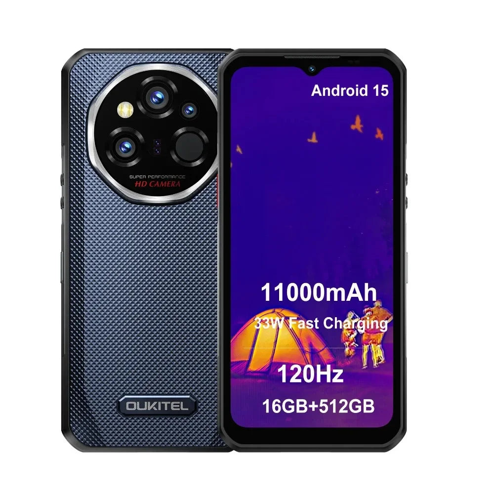 11000mAh WP55 Ultra 5G Rugged Water Drop Screen Smartphone