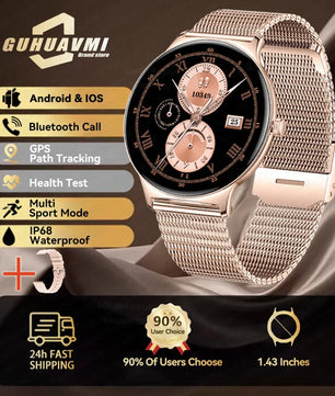 Silica Gel Full Touch Screen Android Round Shaped Digital Smartwatch