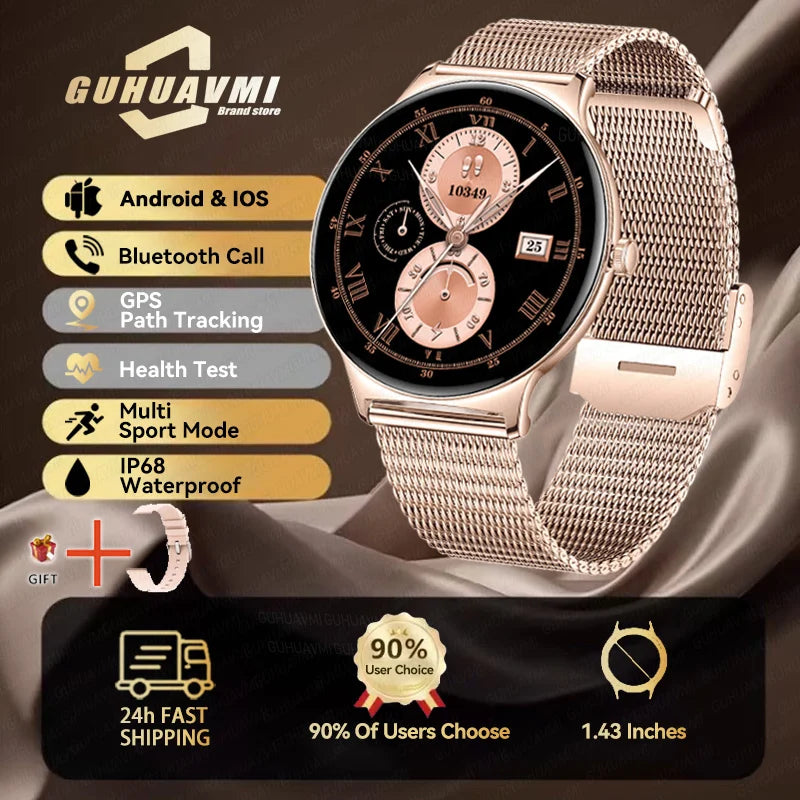 Silica Gel Full Touch Screen Android Round Shaped Digital Smartwatch