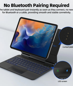11 Inches Wireless Magnetic Magic Keyboard Case for Apple iPad