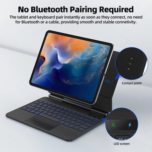 11 Inches Wireless Magnetic Magic Keyboard Case for Apple iPad
