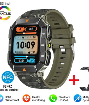 Silica Gel Waterproof Android Square Shaped Bluetooth Smartwatch