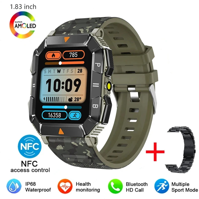 Silica Gel Waterproof Android Square Shaped Bluetooth Smartwatch