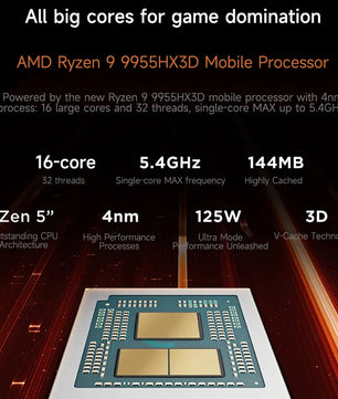 1TB 16“ AMD Ryzen 9 9955HX OLED Screen Bluetooth Lenovo Laptop