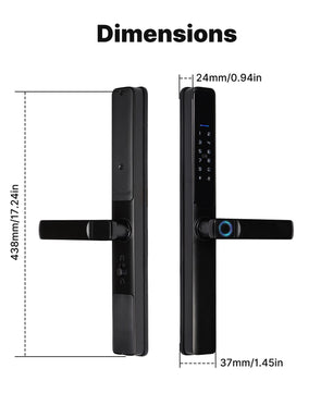 Aluminum Alloy Bluetooth Compatible Electronic Smart Door Lock